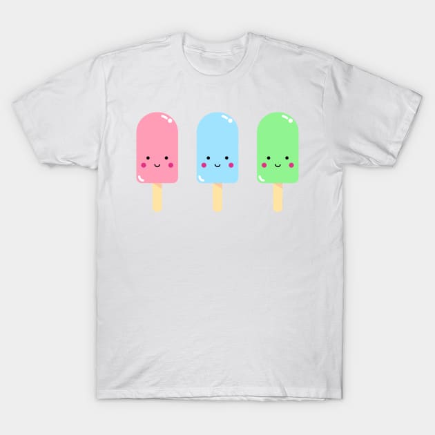Kawaii Ice Pop Friends T-Shirt by designminds1